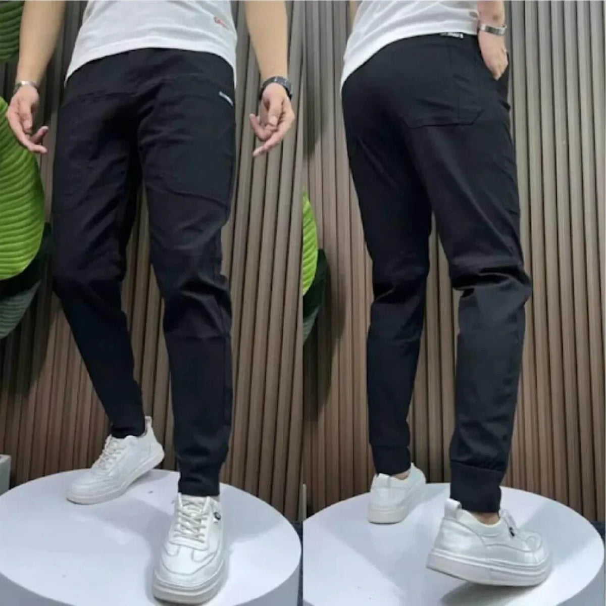 Stretch Cargo Jeans with Six Pockets and Slim Flexible Fit