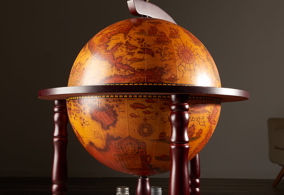 Vintage Globe Bar Cart