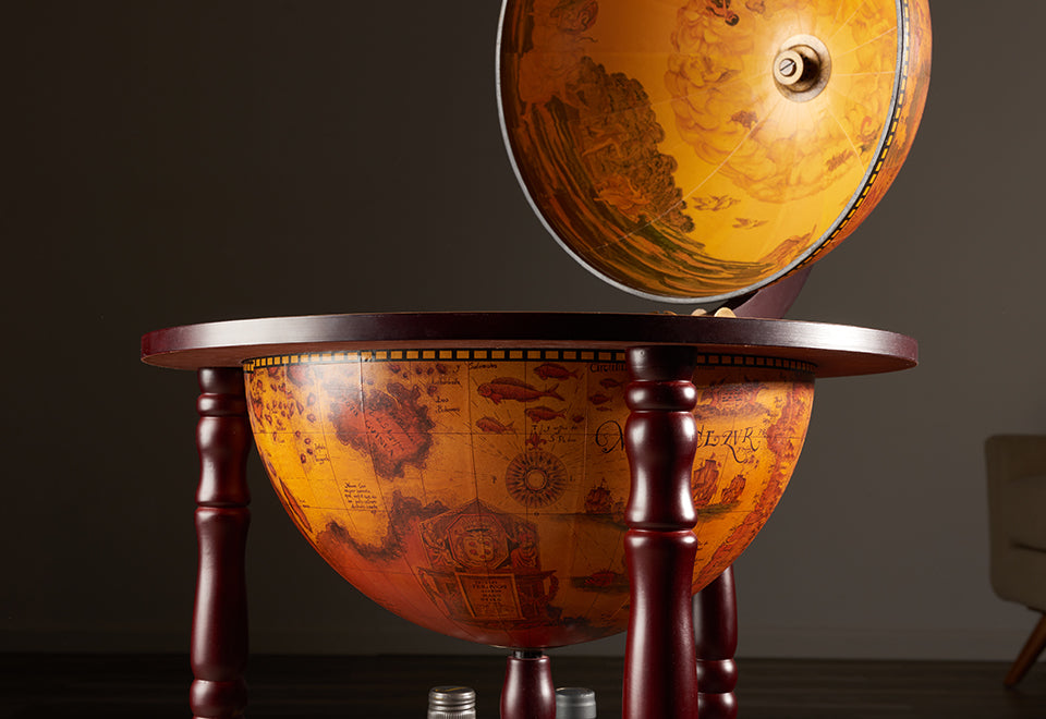 Vintage Globe Bar Cart