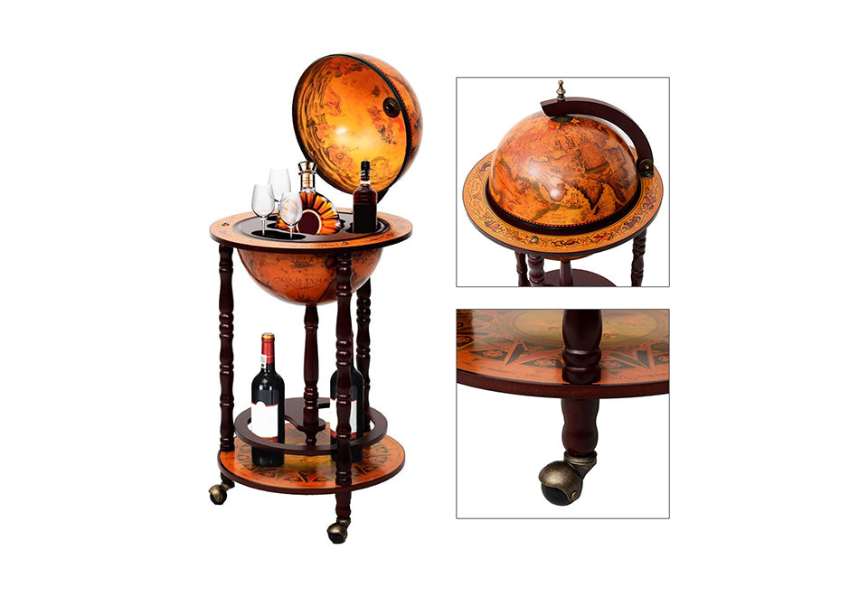 Vintage Globe Bar Cart