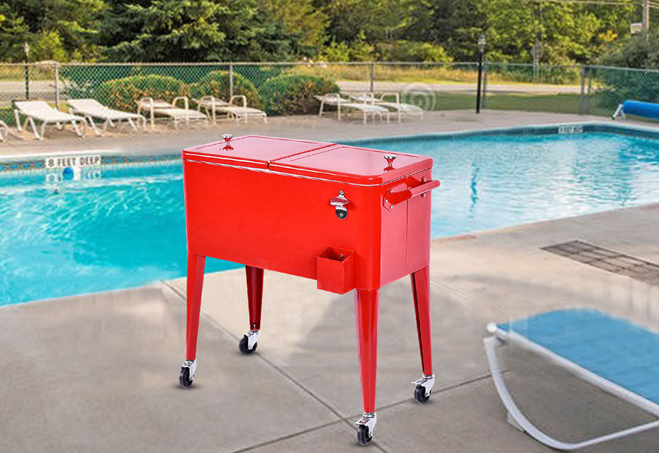 Retro Patio Cooler Cart