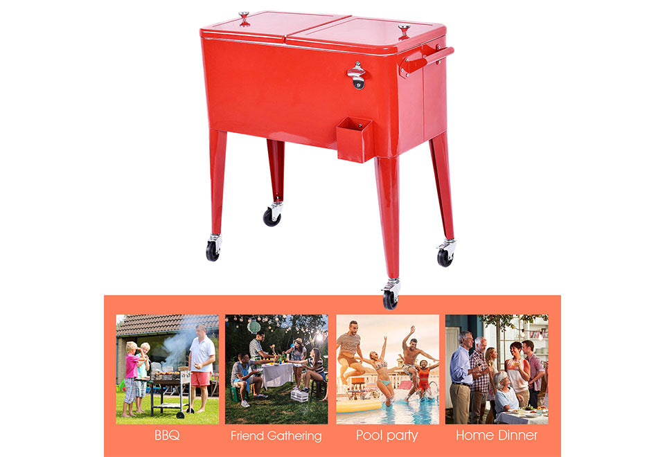 Retro Patio Cooler Cart