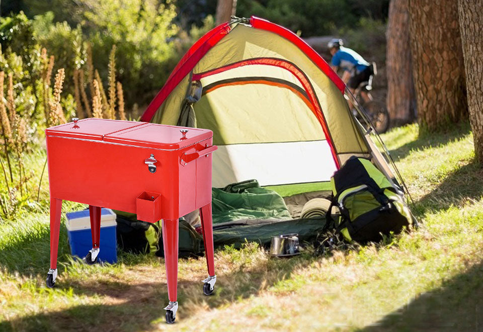 Retro Patio Cooler Cart