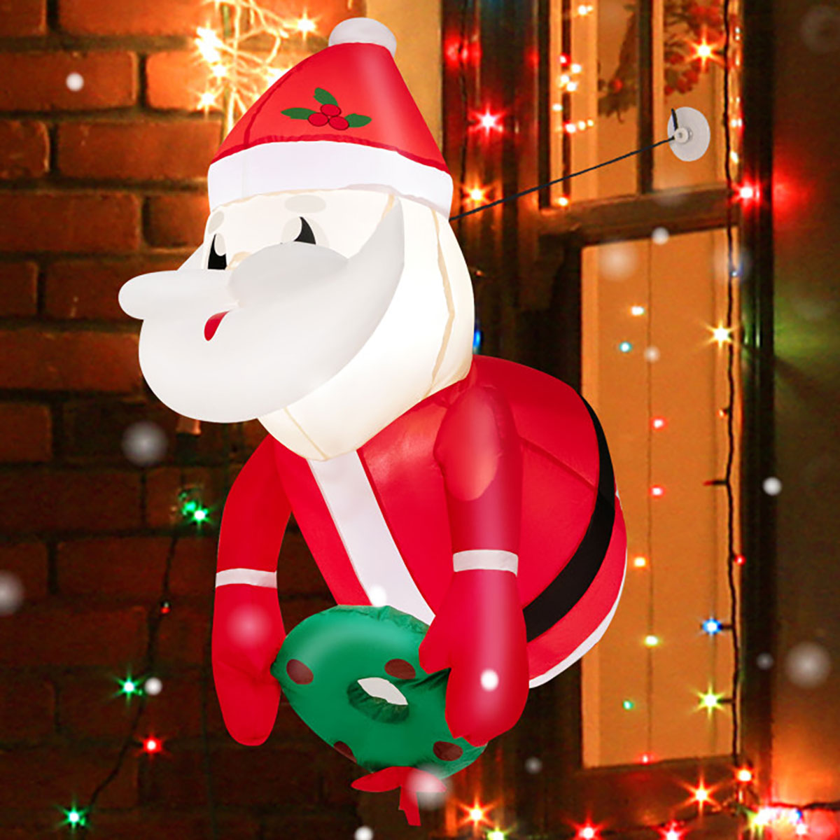 3-Ft. Inflatable Santa Claus with Suction Cups