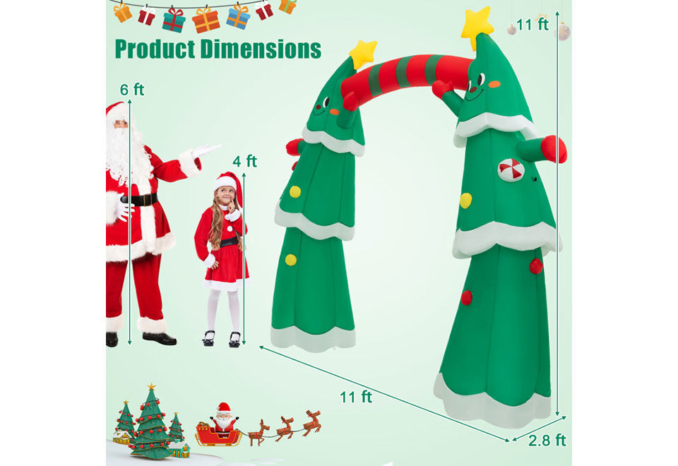 11-Ft. Inflatable Christmas Tree Archway