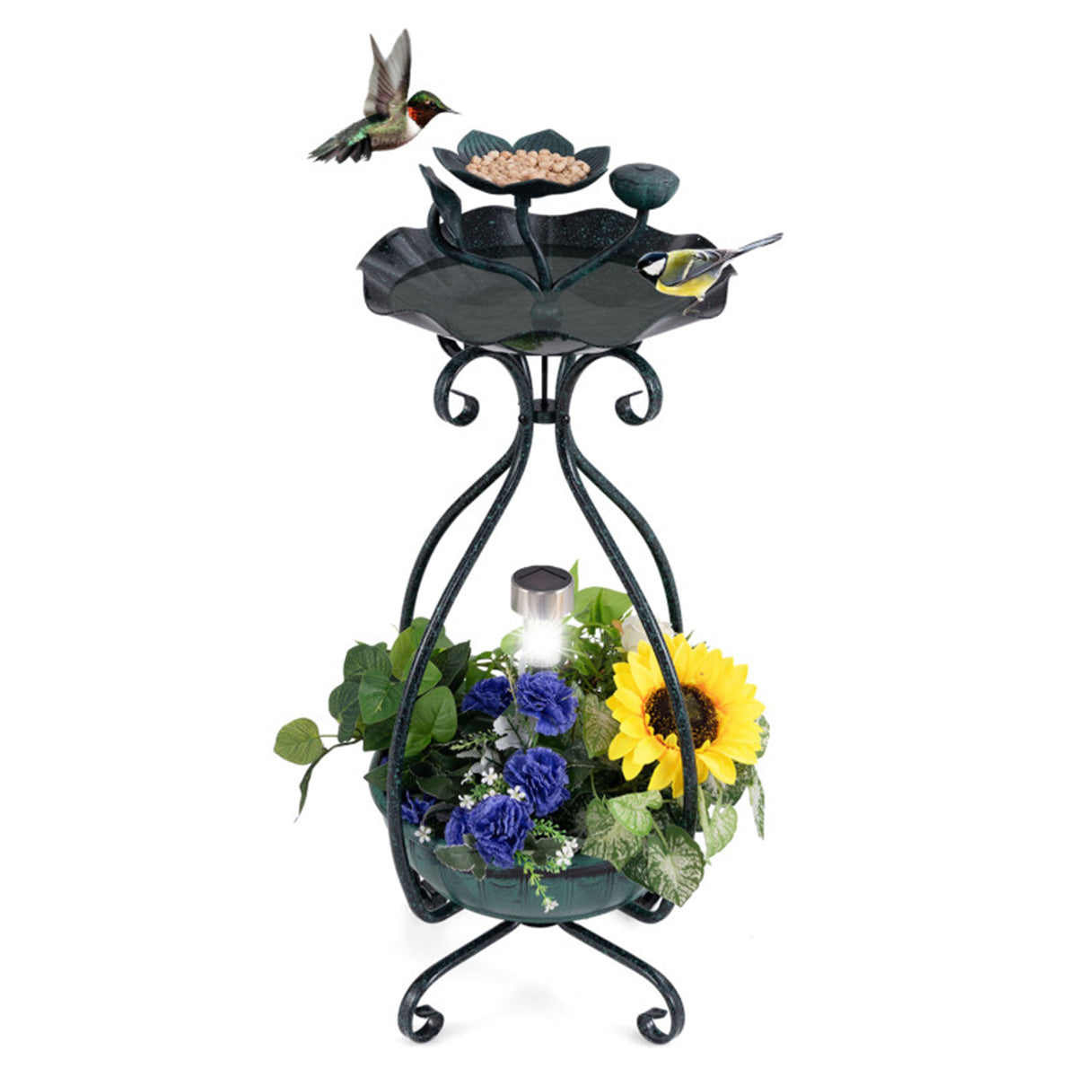 Solar Bird Bath Feeder and Planter
