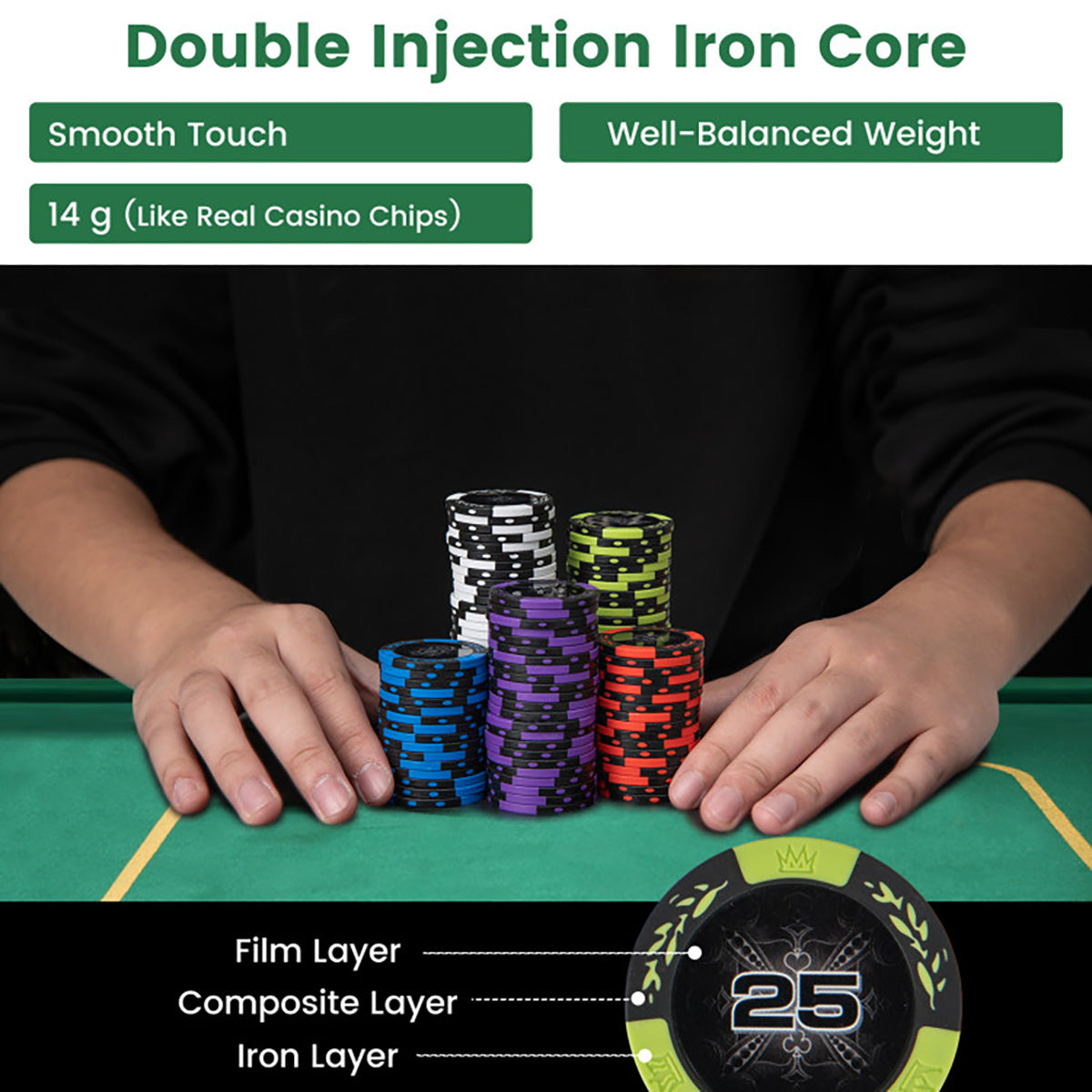 Texas Hold'em Poker Chip Set