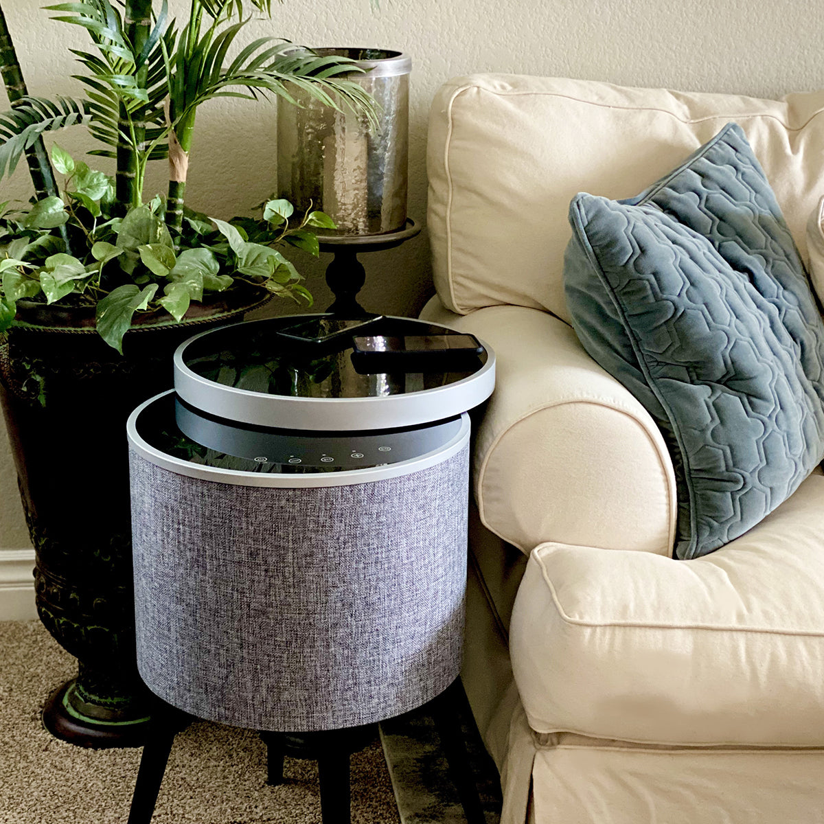Swivel Top Bluetooth Speaker Side Table