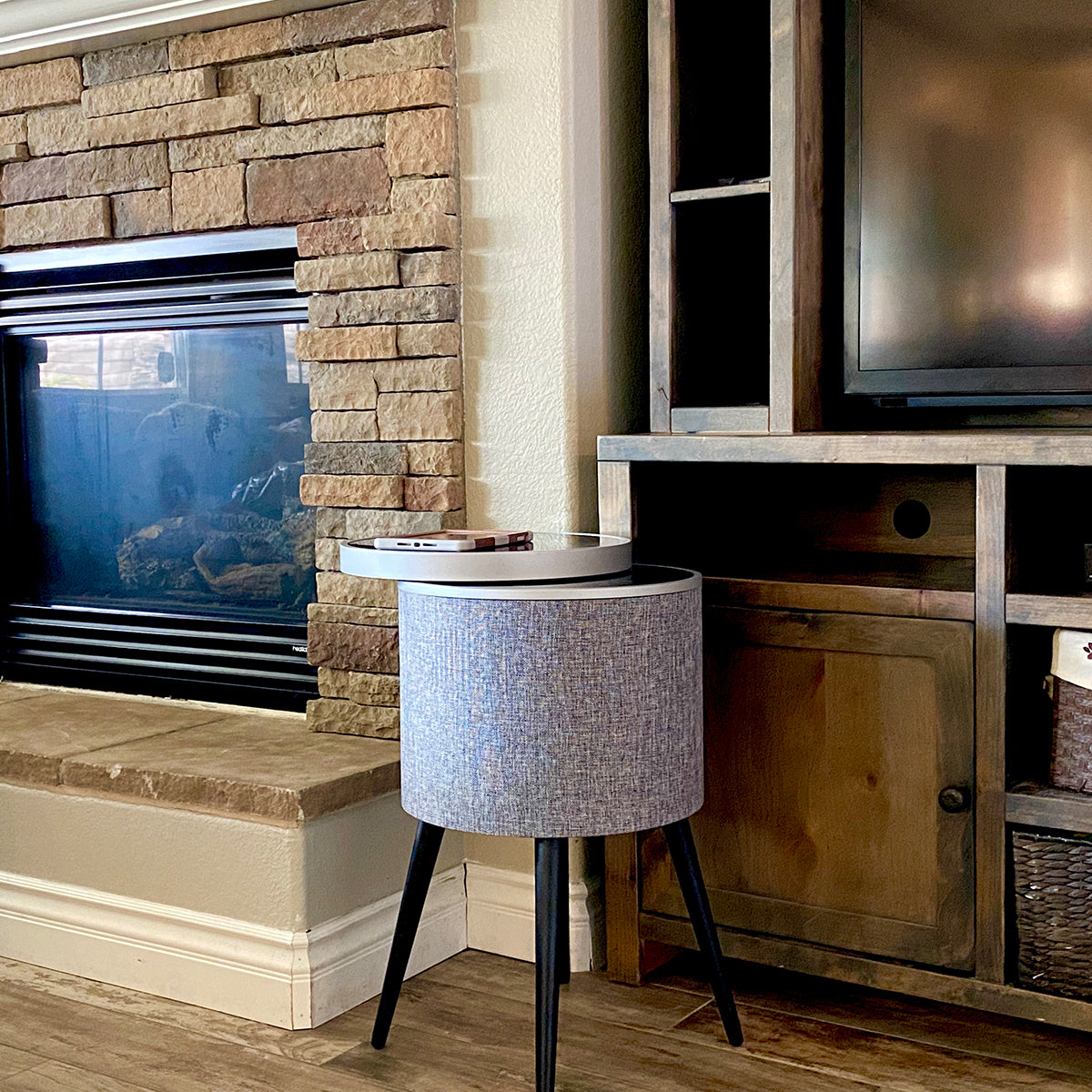Swivel Top Bluetooth Speaker Side Table with Mood Lighting