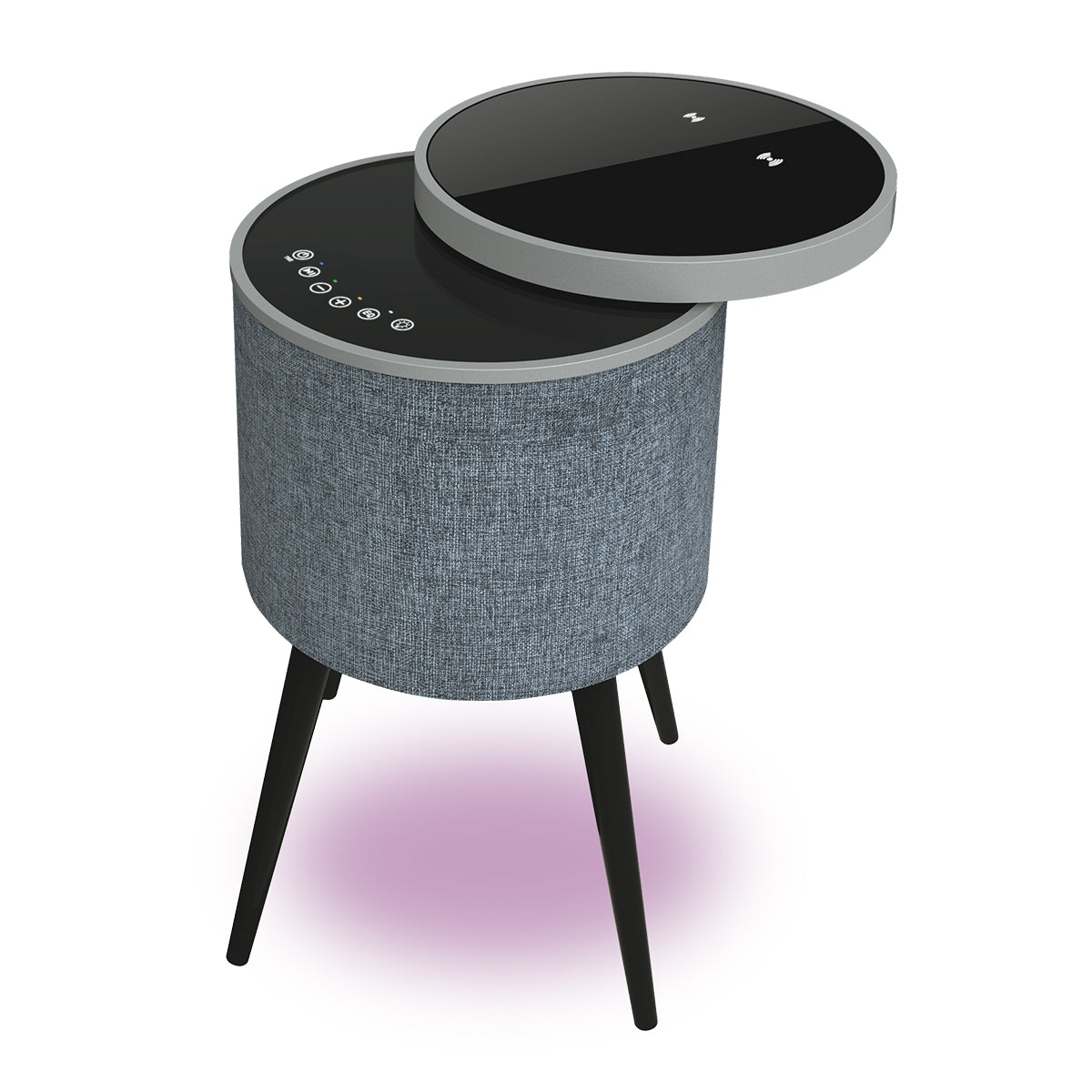 Swivel Top Bluetooth Speaker Side Table with Mood Lighting