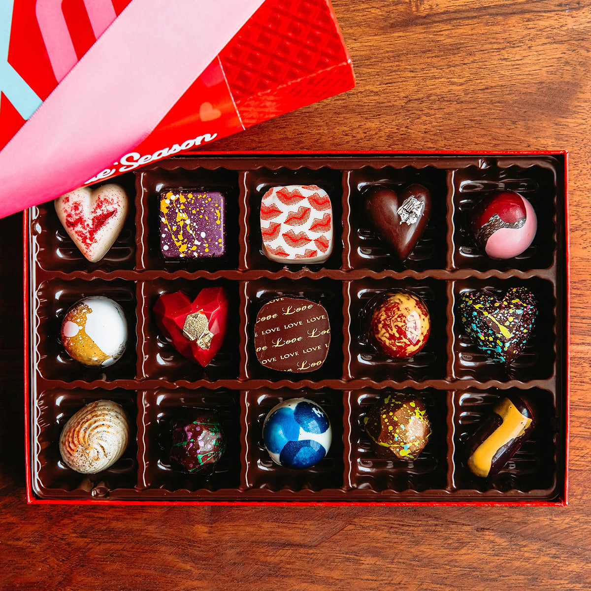 The Chocolate Season XOXO 15 Piece Artisan Chocolates