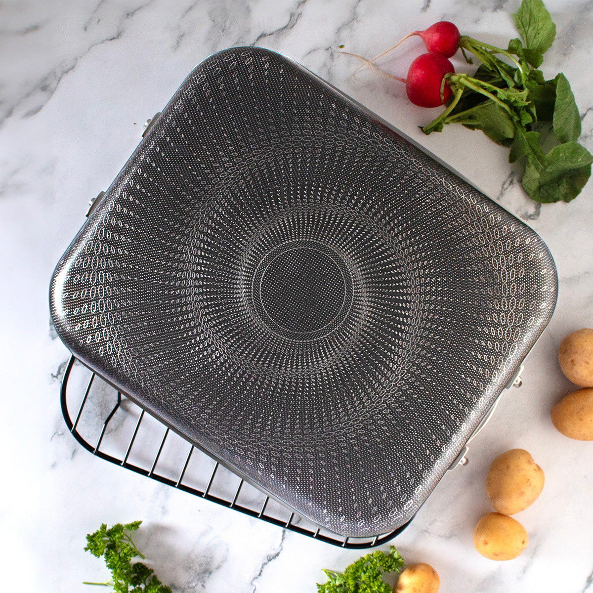 14'' Hybrid Nonstick Roasting Pan with Rack