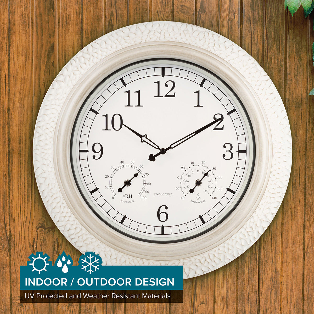 21'' Indoor-Outdoor Atomic Wall Clock