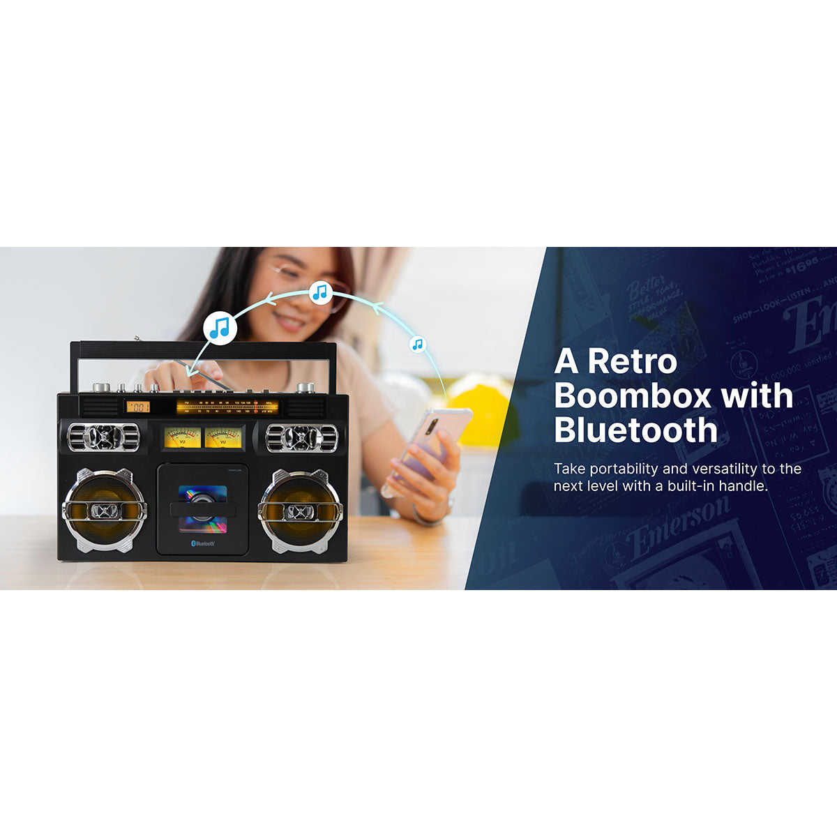 Retro Portable CD Boombox