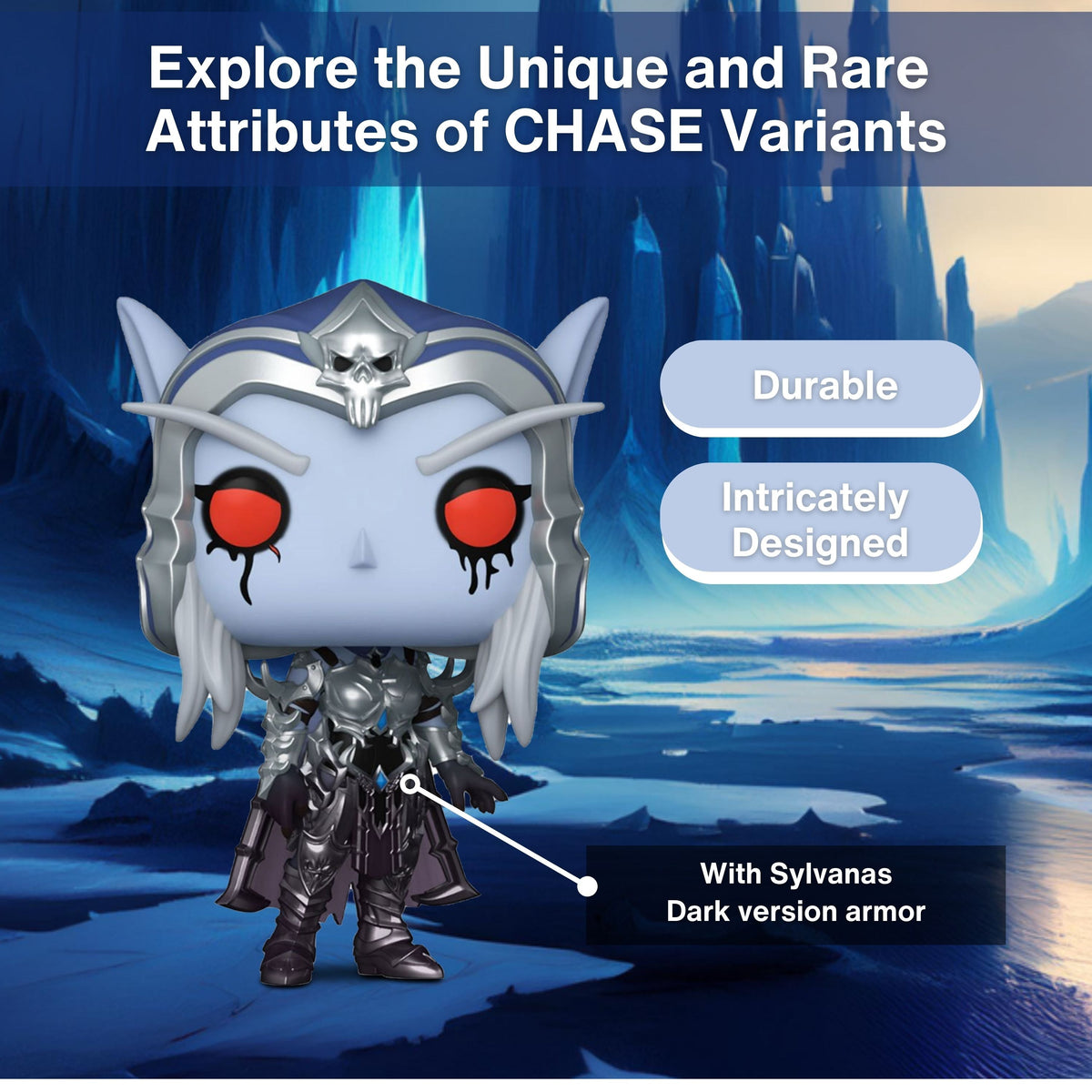 Sylvanas Funko Pop! Games: World Warcraft - Approx. 3 3/4" Collectible Chase Limited Edition Vinyl Figure #990 with Display Box Protector Case
