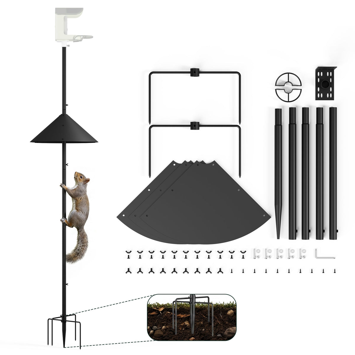 75 Smart Bird Feeder Squirrel-Proof Pole Kit