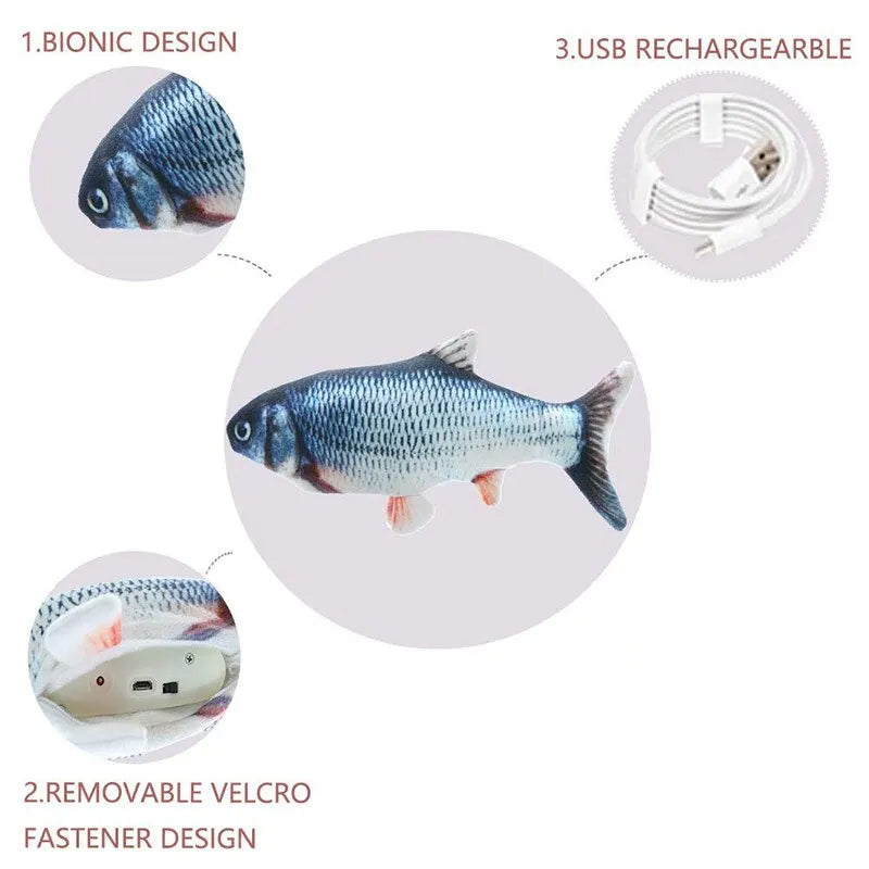 USB Charging Interactive Cat Toy Fish