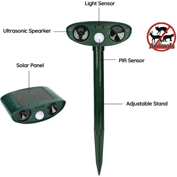 Ultrasonic Motion-Activated Armadillo Repellent
