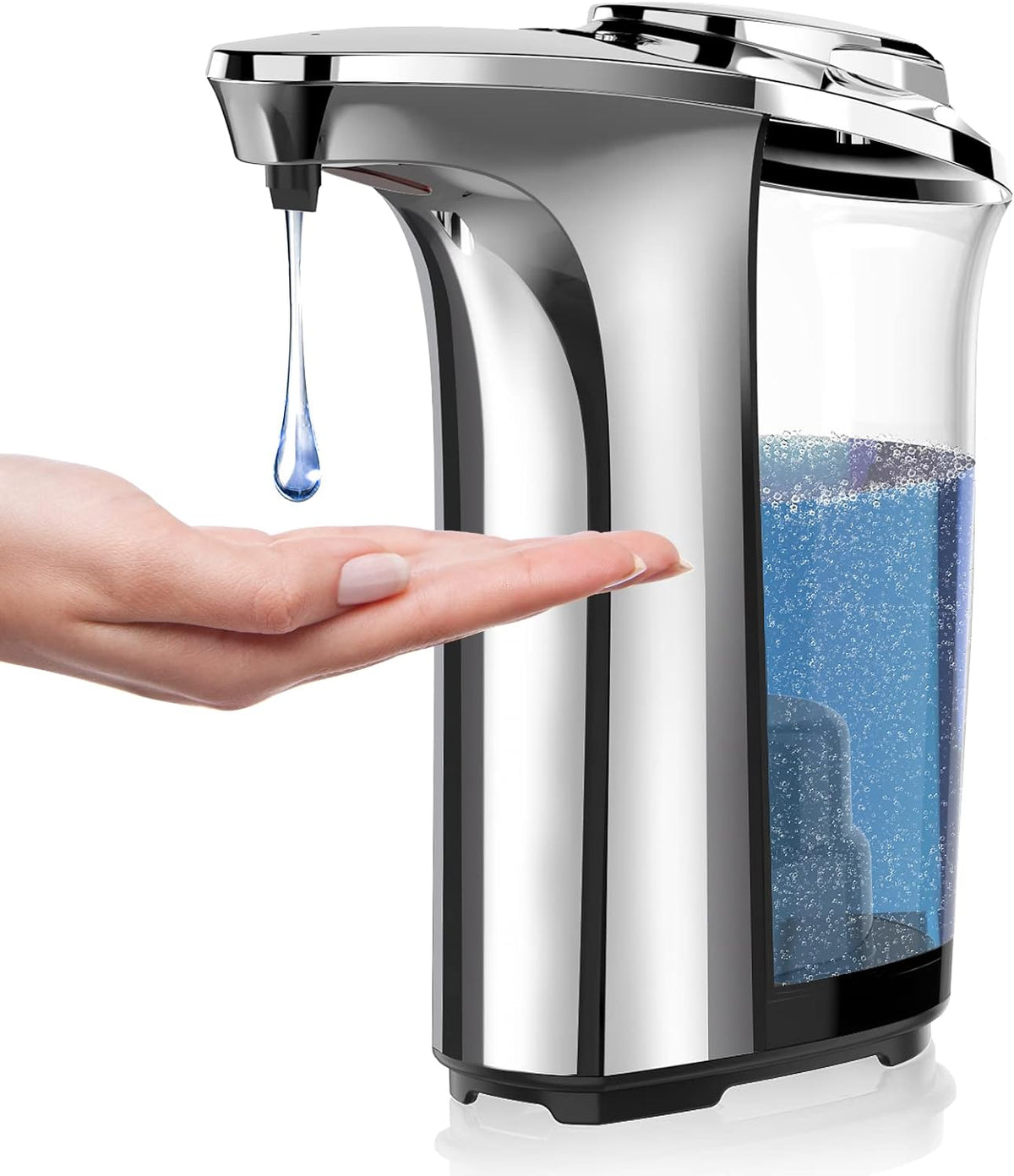 Touchless Soap Dispenser with Motion Sensor and Adjustable Soap Settings for Kitchen