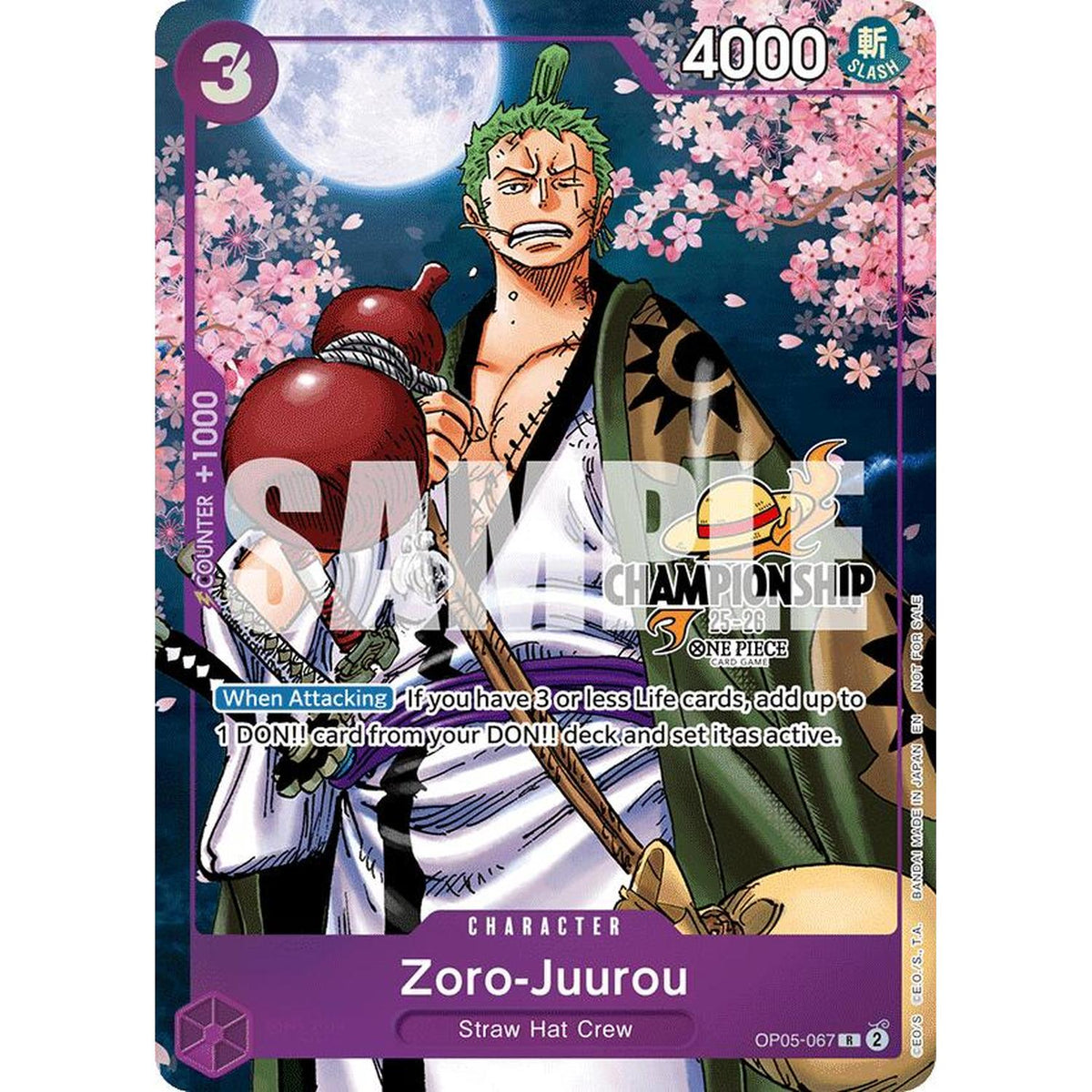 Zoro-Juurou (CS 25-26 Event Pack Finalist Ver.) (OP05-067) [One Piece Promotion Cards] Foil