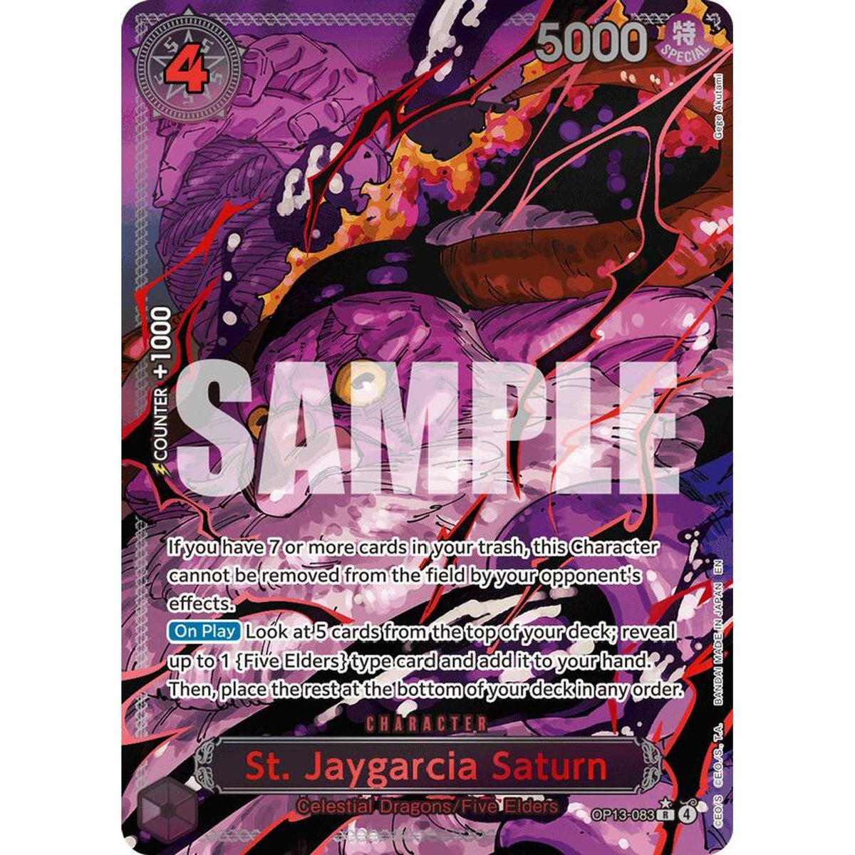 St. Jaygarcia Saturn (Parallel) (OP13-083) [Carrying On His Will] Foil