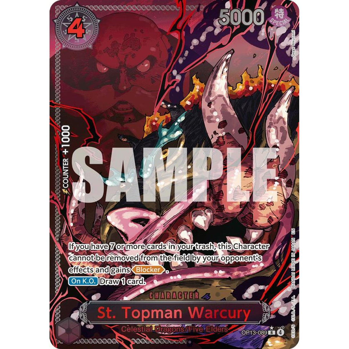 St. Topman Warcury (Parallel) (OP13-089) [Carrying On His Will] Foil