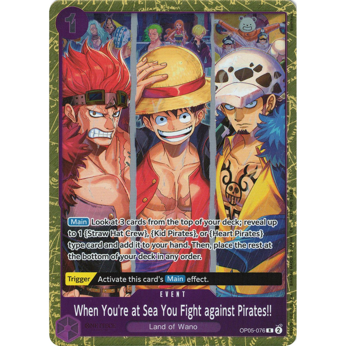 When You're at Sea You Fight against Pirates!! (2025 Pirates League Finals Textured Foil) (OP05-076) [One Piece Promotion Cards] Foil