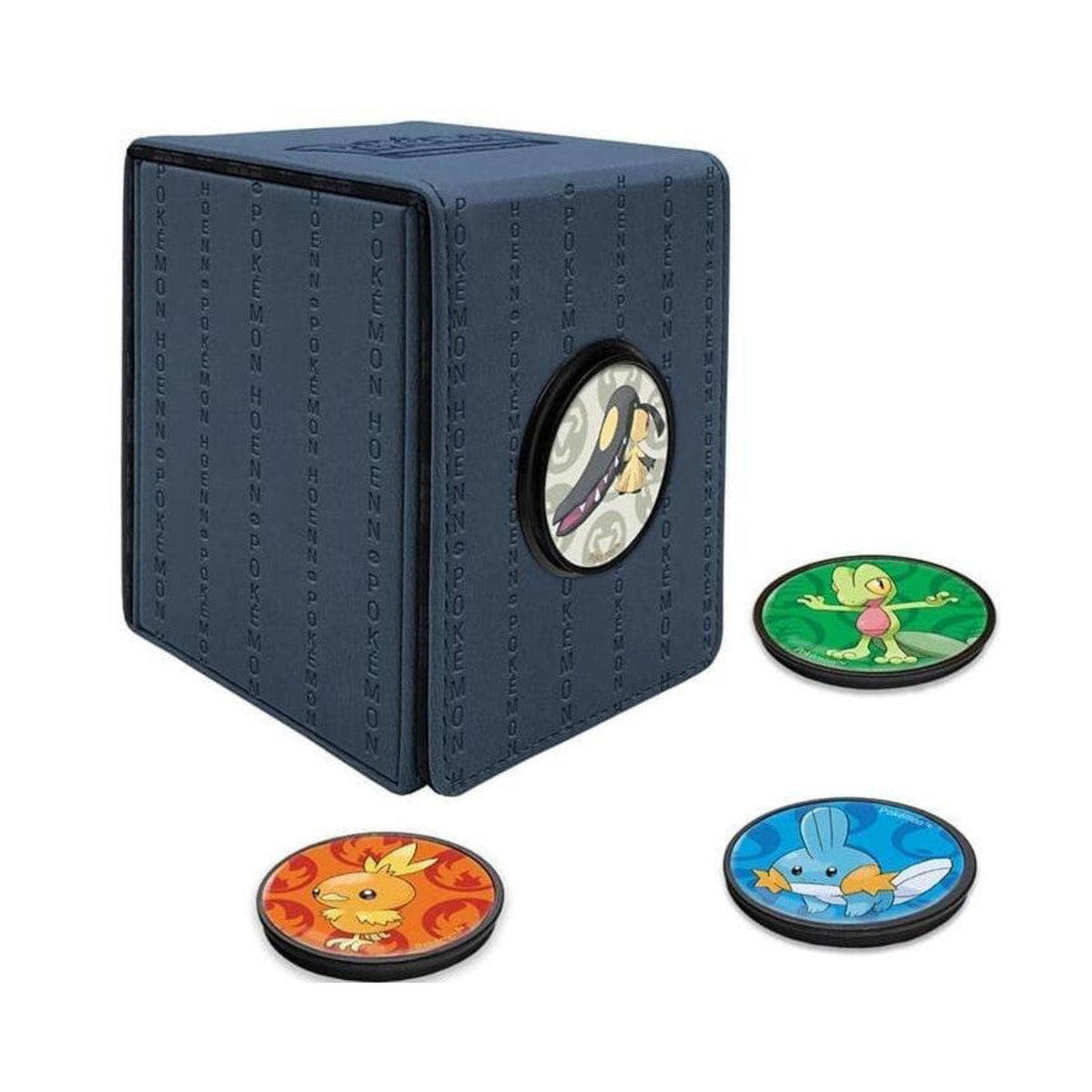 Ultra PRO Alcove Click Deck Box Hoenn Blue Holds 100 Plus Cards Magnetic Card Deck Box