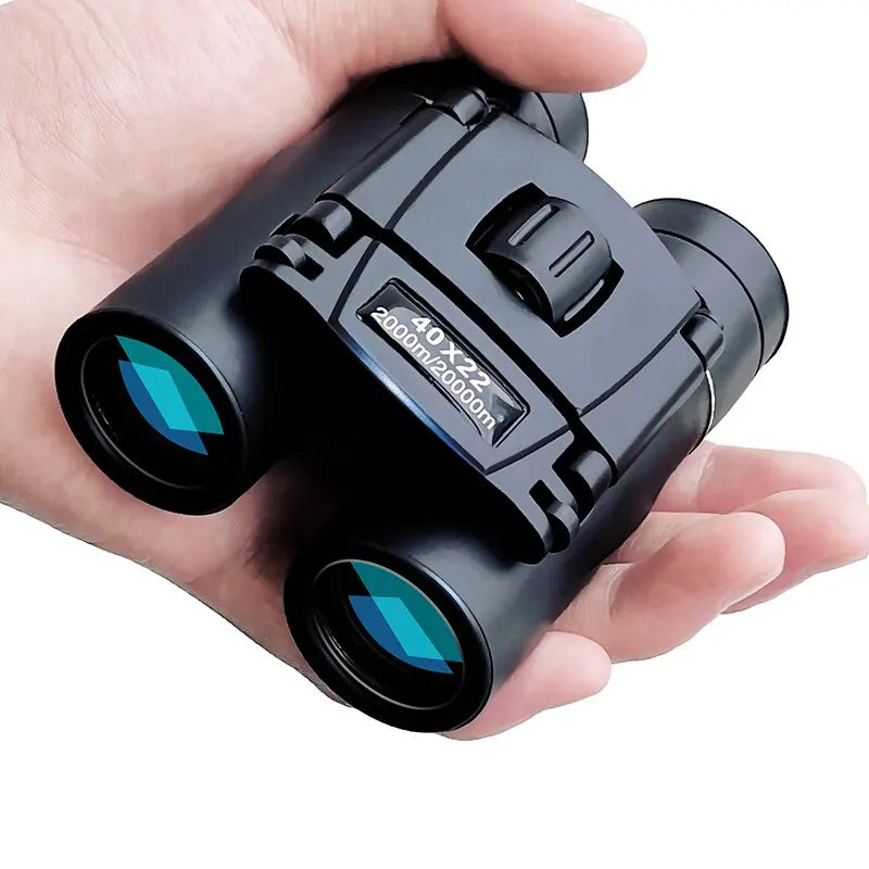 40x Binoculars with Multi-Coated Lenses and Diopter Adjustment, Compact 20mm Objective
