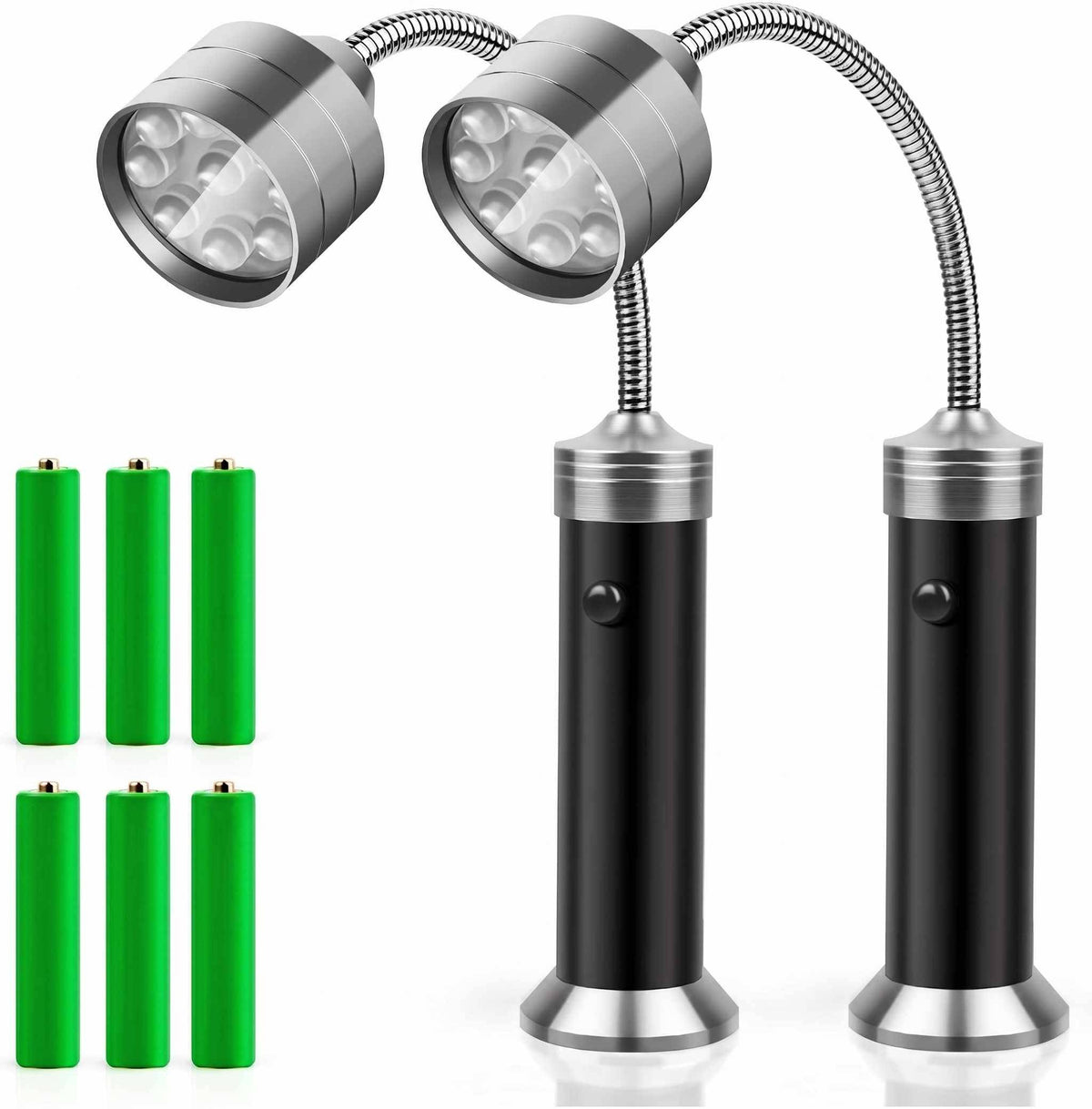 2 Pack BBQ Grill Light Magnetic Base, Bright LED with 360 Degree Flexible Gooseneck for Outdoor Grilling