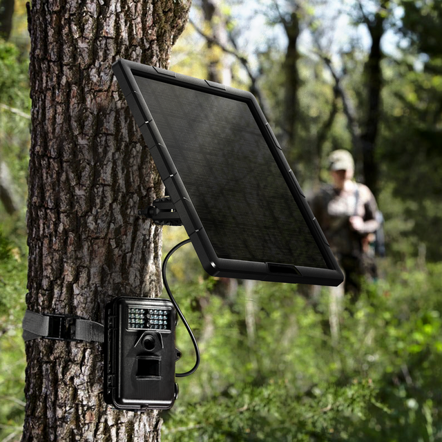 Solar Panel and Battery Kit for Smart Bird Feeders, 10ft Cable, 6000mAh — Perchmont
