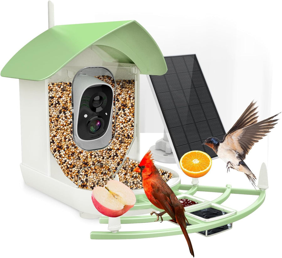 Smart Bird Feeder Camera with AI Recognition and Solar Power