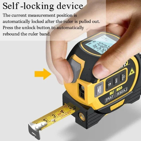 3-In-1 Infrared Laser Measuring Tape with Digital Display