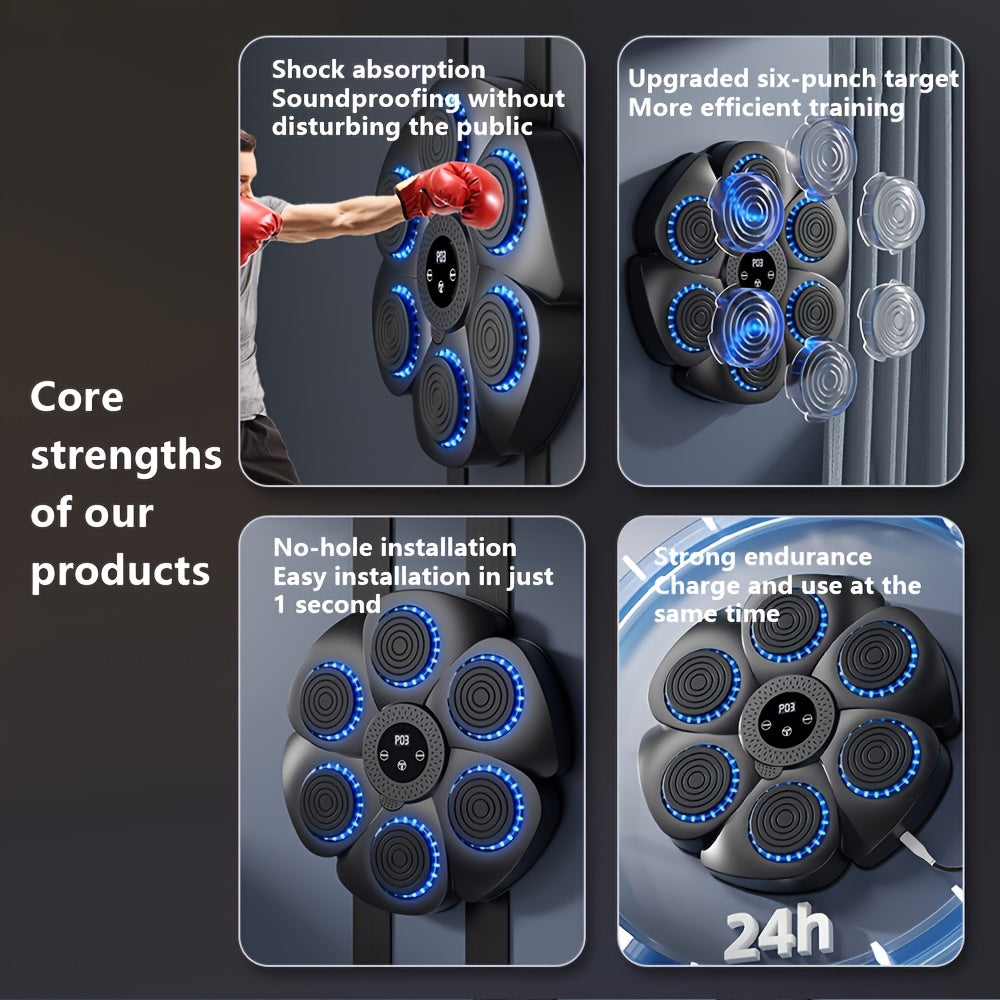 Wireless Music Boxing Machine, USB Rechargeable Wall Target