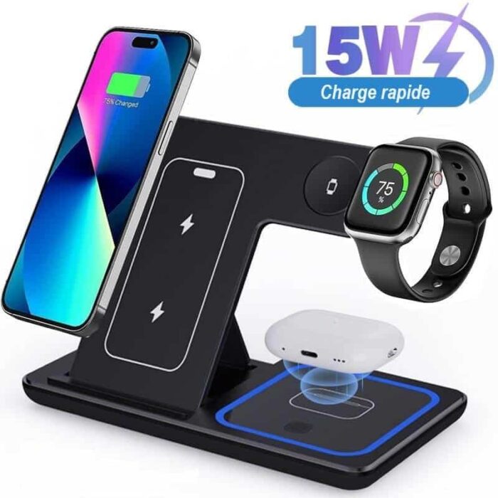 3-in-1 Wireless Induction Charger for iPhone