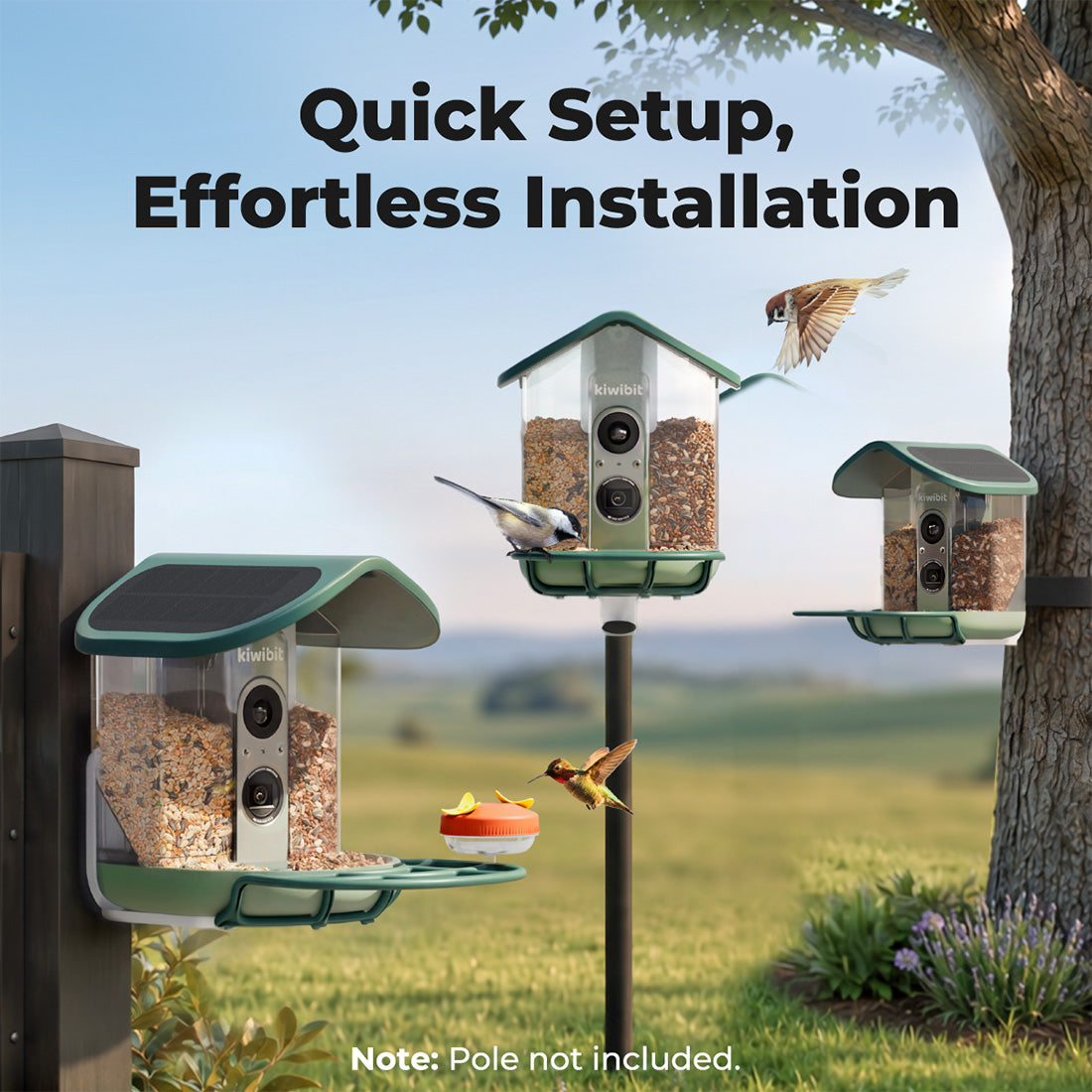 Bird Feeder 2 Pro 4K AI Camera with Solar Panel (Lifetime AI Included)