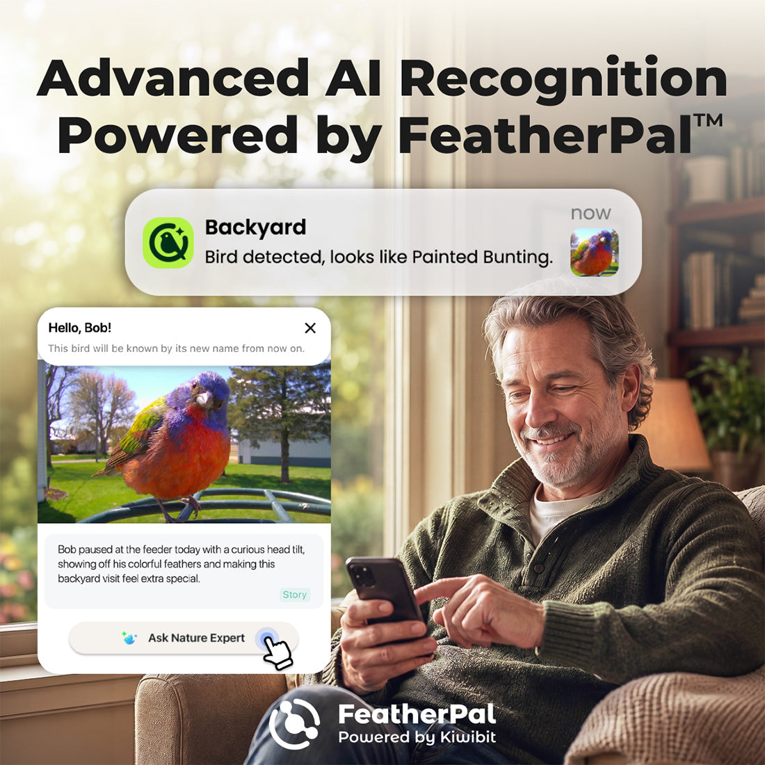 Bird Feeder 2 Pro 4K AI Camera with Solar Panel (Lifetime AI Included)