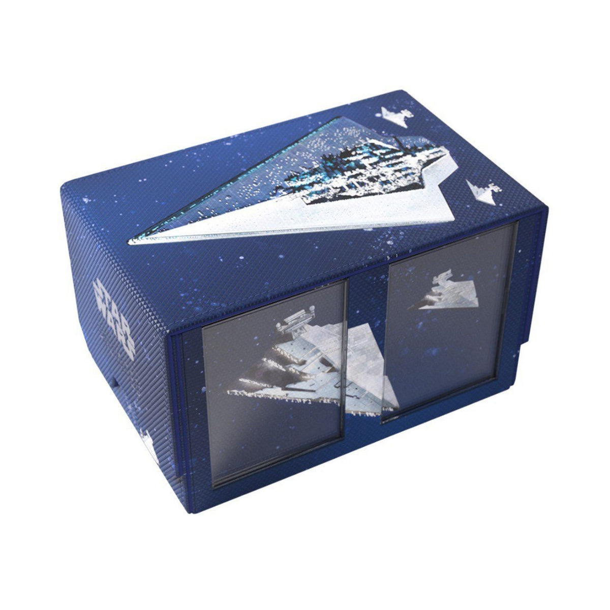 Star Wars Unlimited Double Deck Pod Star Destroyers – Official Premium Deck Box for 2 Double-Sleeved 60-Card Decks, UV-Protected Leader Card Cases, Token Drawers, Magnetic Closure Storage Box