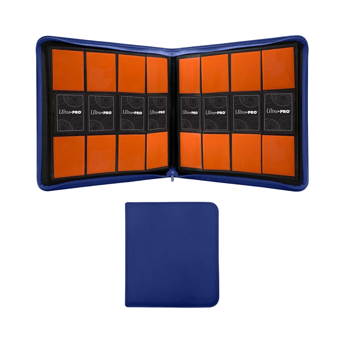 Ultra PRO 12-Pocket Zippered PRO-Binder – Blue | Premium Trading Card Binder for Collectors | Holds Up to 480 Cards | Acid-Free, Side-Loading Design for Maximum Protection