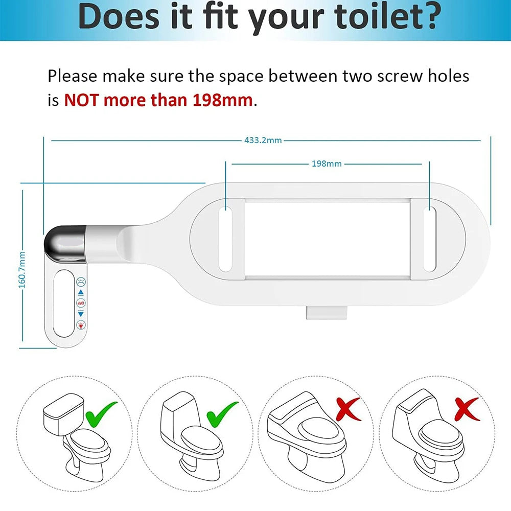 Ultra-Thin Bidet Attachment for Toilet