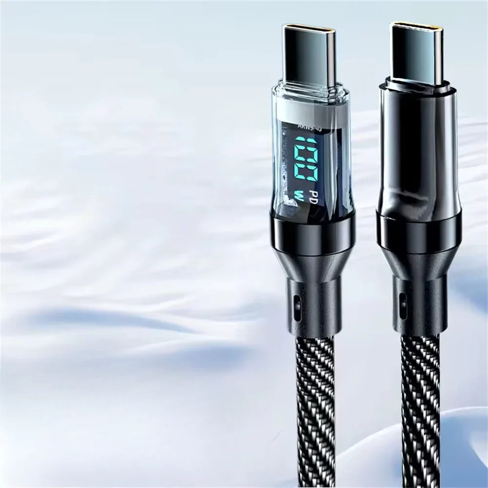 Type-C Fast Charging Cable 120W with LED Display
