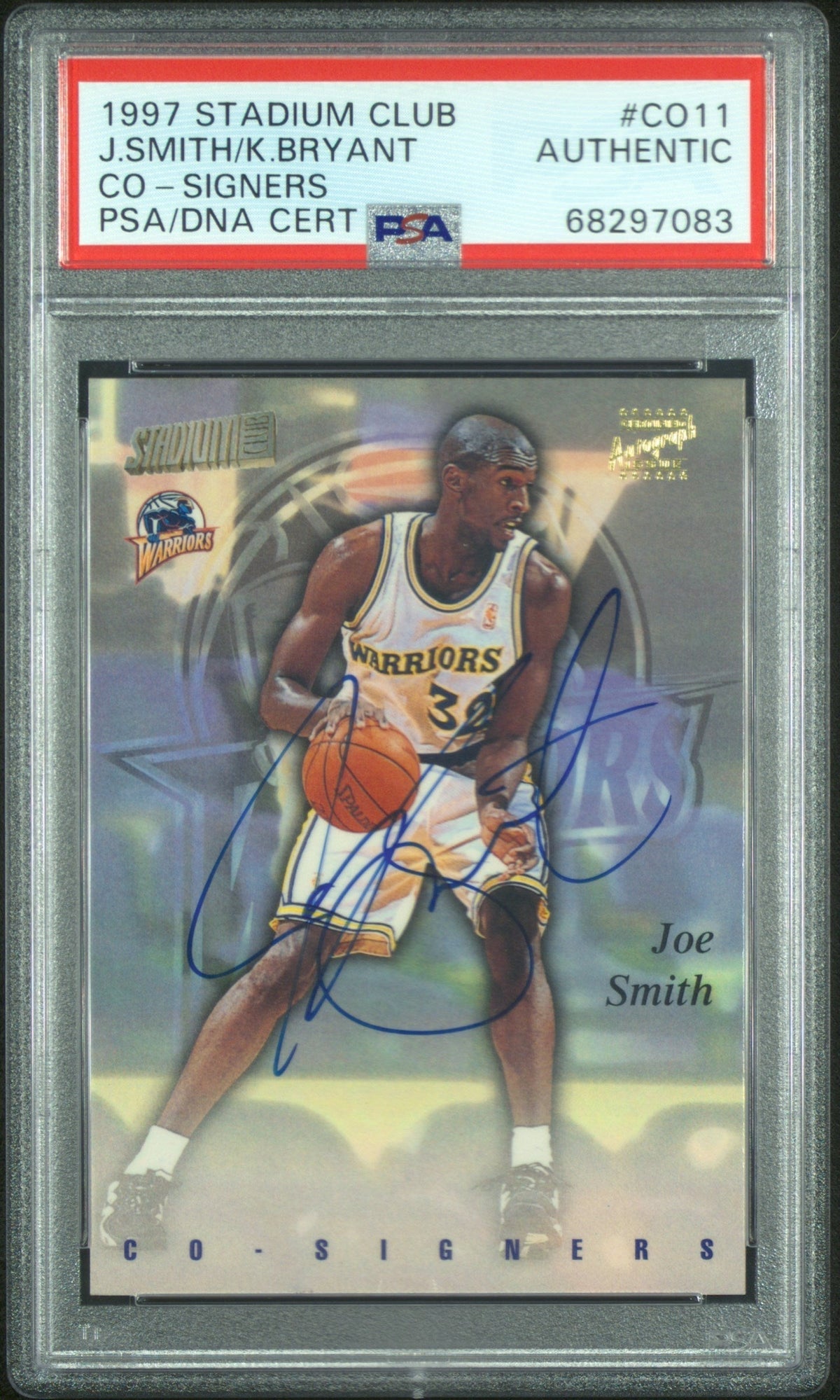 1997 Stadium Club Kobe Bryant AUTO J. Smith #CO11 PSA A Auto A