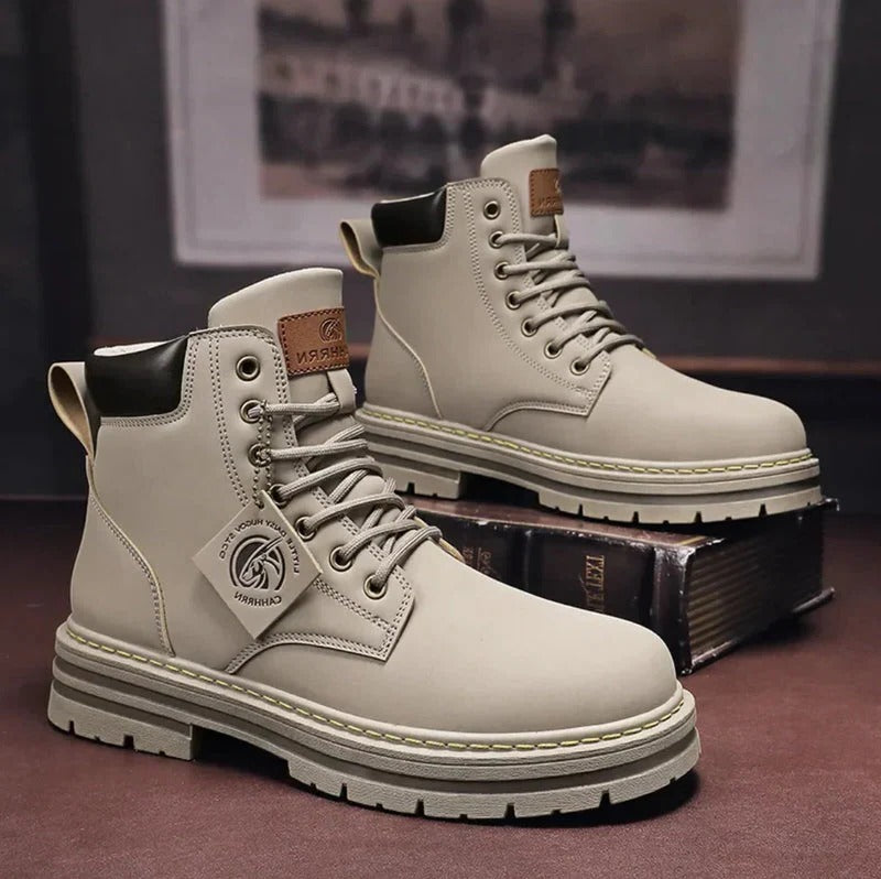 Waterproof Men's Lace-Up Boots With Comfort Sole