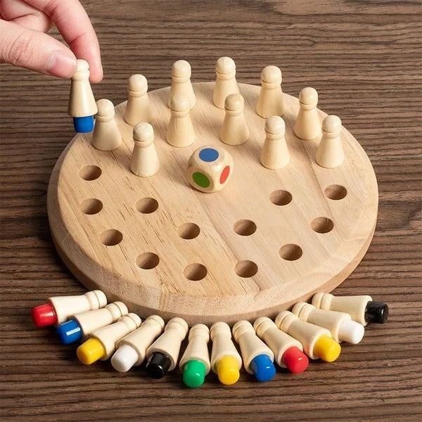 Wooden Memory Match Stick Game Montessori Educational Toy for Kids and Adults