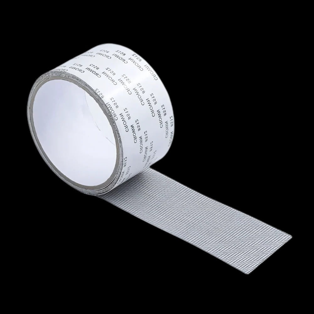 Screen Repair Tape for Mesh and Window Screens with Fiberglass Reinforcement