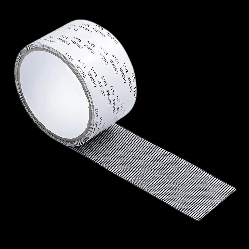 Screen Repair Tape for Mesh and Window Screens with Fiberglass Reinforcement