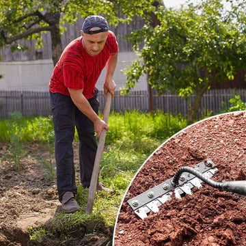 Versatile Multi-Head Lawn Rake System for Garden Maintenance