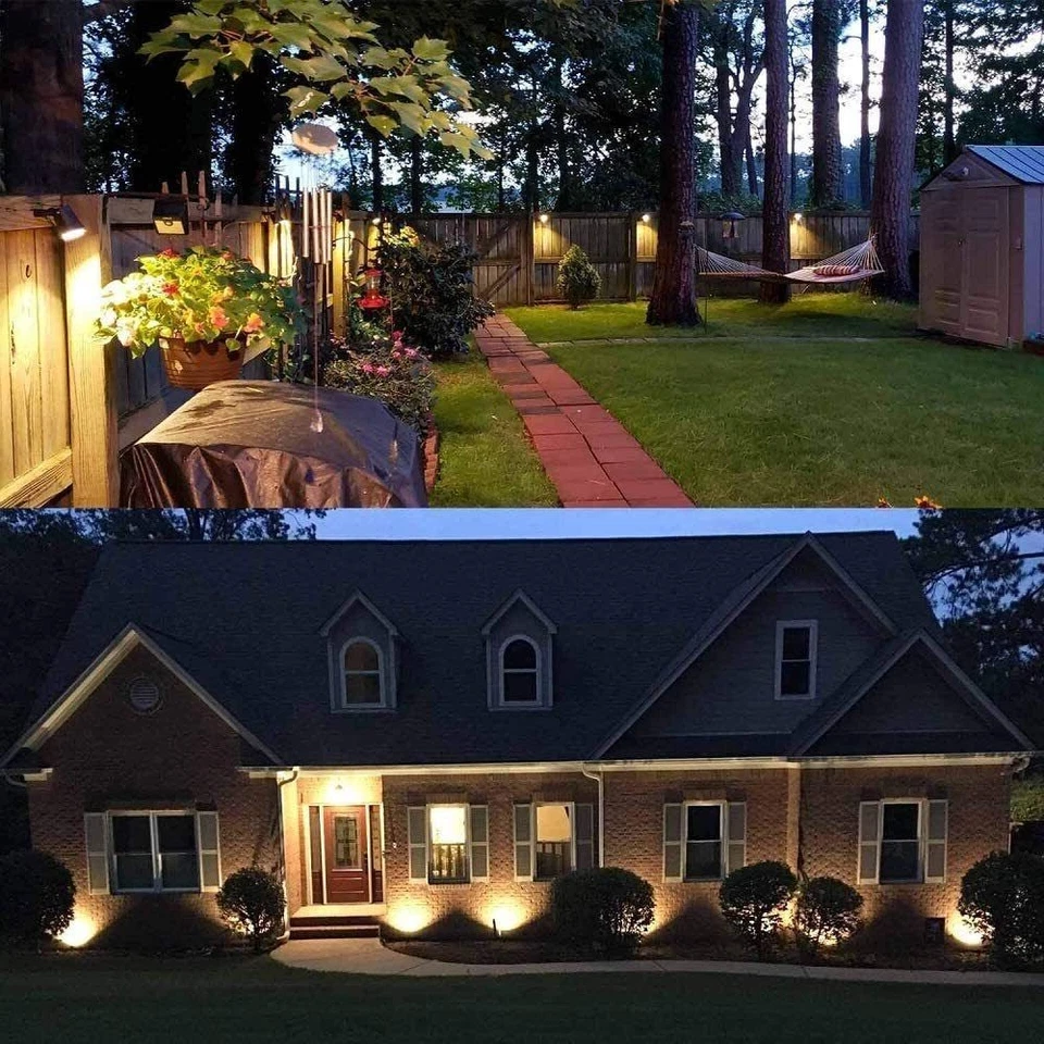12V LED Landscape Spotlight with 270-Degree Adjustable Head and Ground Spike, 10-Pack