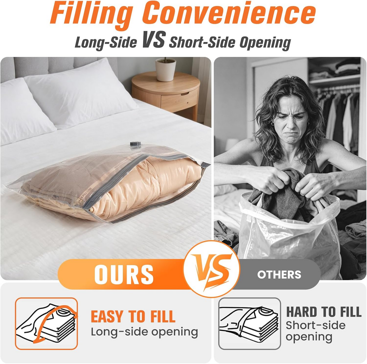Storage Bags with Wireless Pump and Zipper Seal, 15-Piece Set