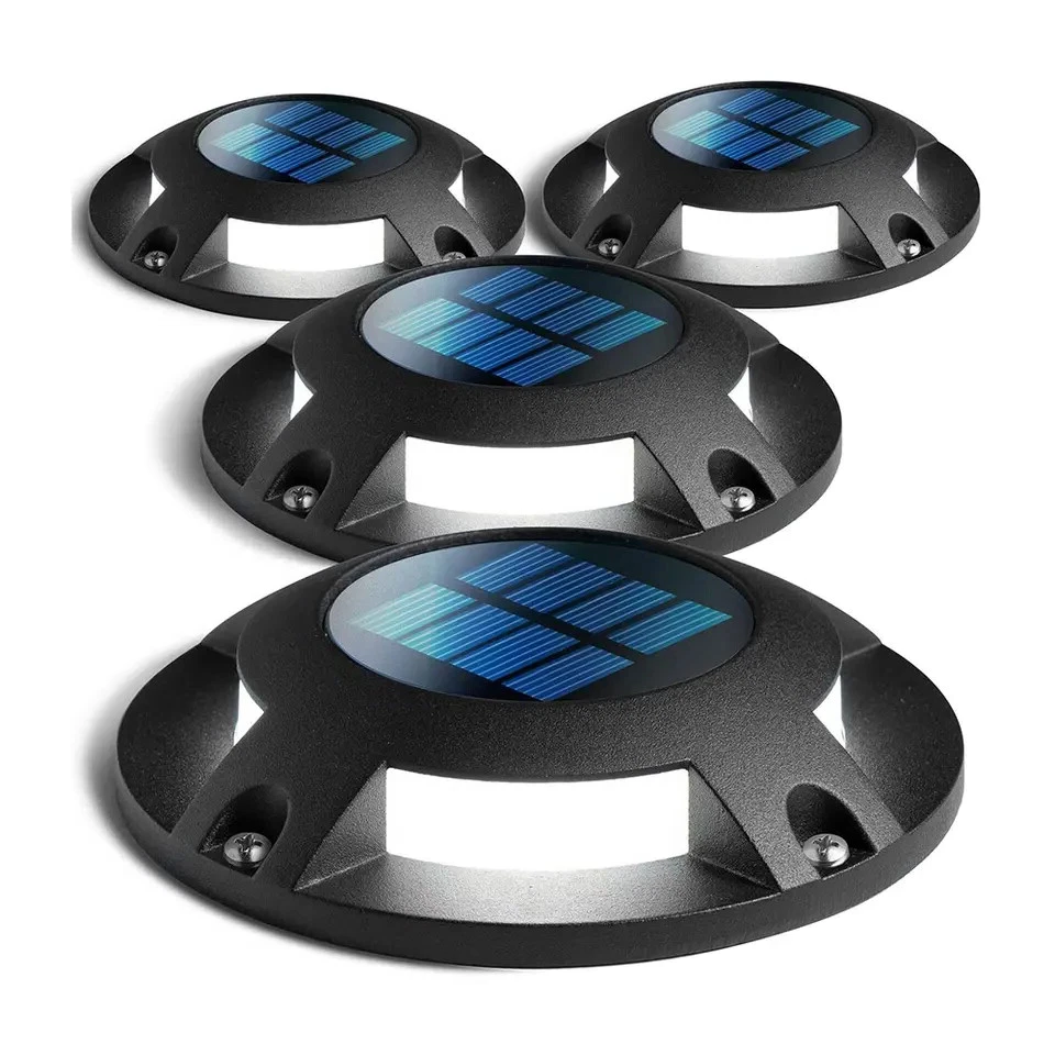 Solar Deck Light with Six LEDs and Automatic Dusk Sensor, 80 Hour Runtime